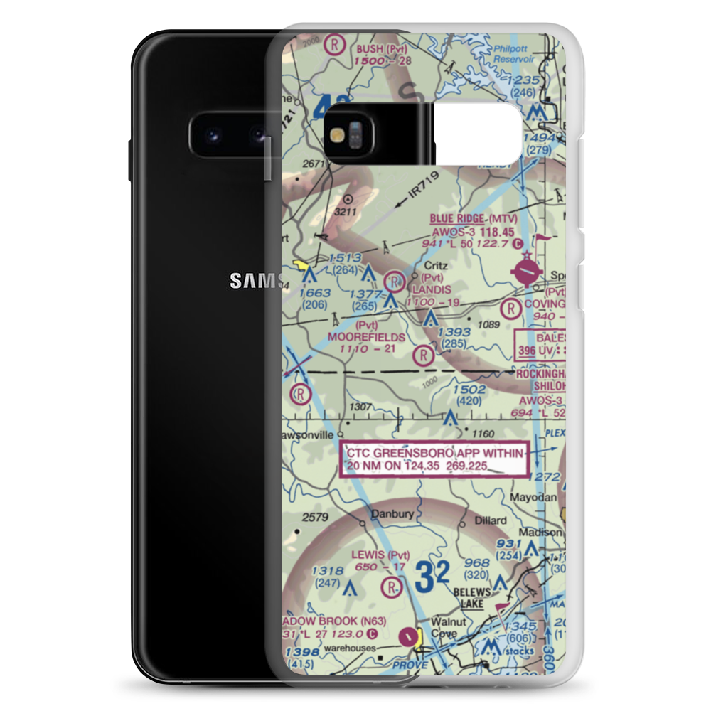 Moorefield's Airstrip (VA27) VFR Sectional Samsung Case Samsung Galaxy S10+ model shown