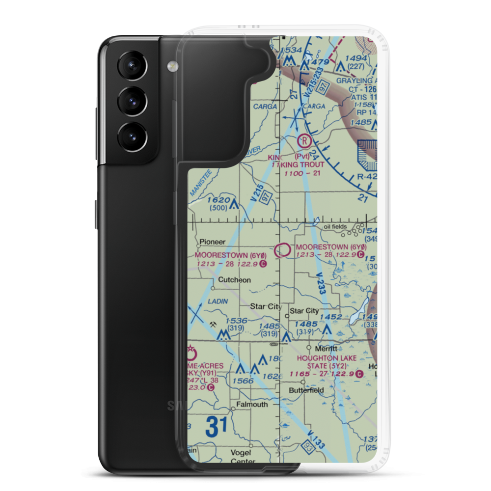 Moorestown Airpark (6Y0) VFR Sectional Samsung Case Samsung Galaxy S21 Plus model shown
