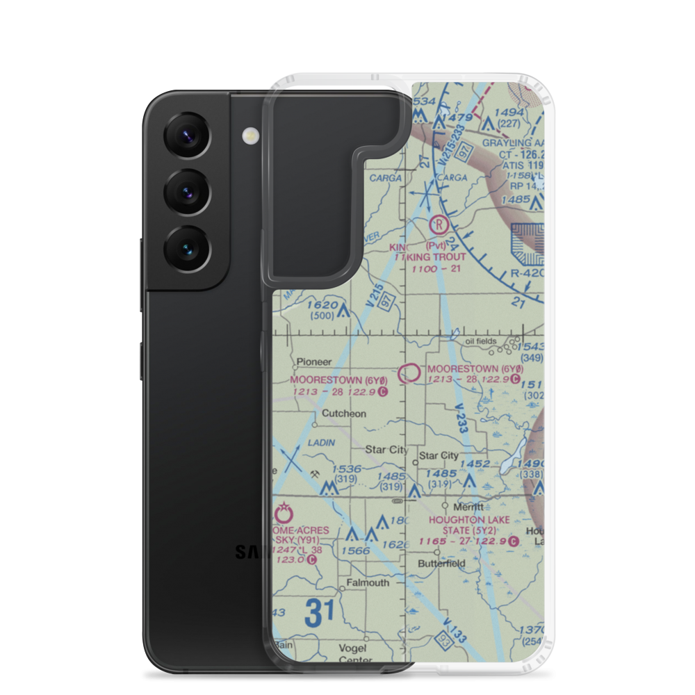 Moorestown Airpark (6Y0) VFR Sectional Samsung Case Samsung Galaxy S22 model shown