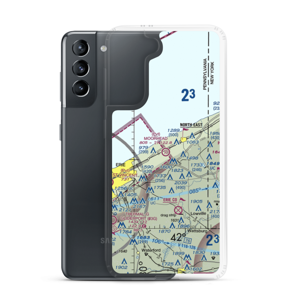 Moorhead Airpark LLC (PN40) VFR Sectional Samsung Case Samsung Galaxy S21 model shown