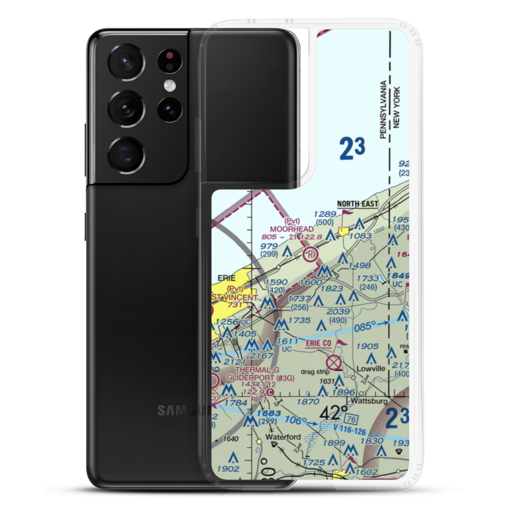 Moorhead Airpark LLC (PN40) VFR Sectional Samsung Case Samsung Galaxy S21 Ultra model shown