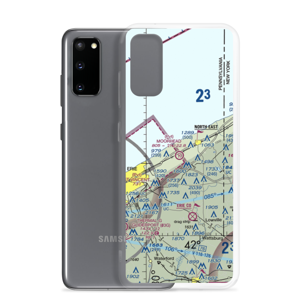 Moorhead Airpark LLC (PN40) VFR Sectional Samsung Case Samsung Galaxy S20 model shown