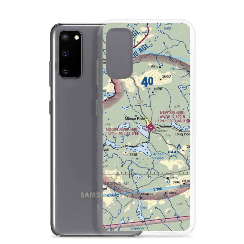 Moose River Seaplane Base (60B) VFR Sectional Samsung Case Samsung Galaxy S20 model shown