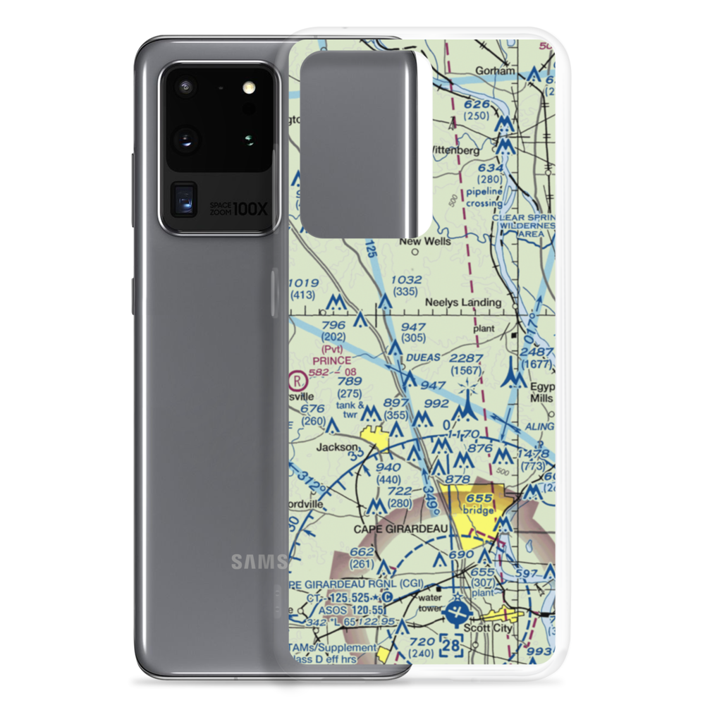 Mooseberry Airport (1MU7) VFR Sectional Samsung Case Samsung Galaxy S20 Ultra model shown