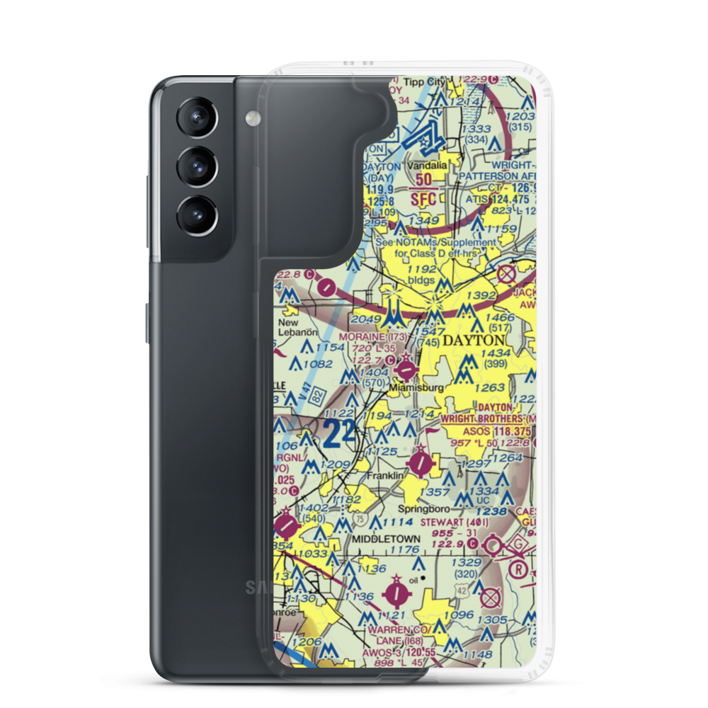 Moraine Air Park (I73) VFR Sectional Samsung Case Samsung Galaxy S21 model shown