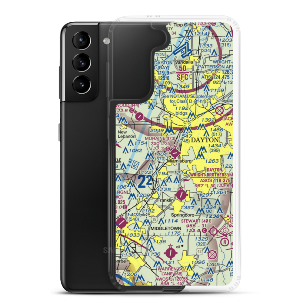 Moraine Air Park (I73) VFR Sectional Samsung Case Samsung Galaxy S21 Plus model shown