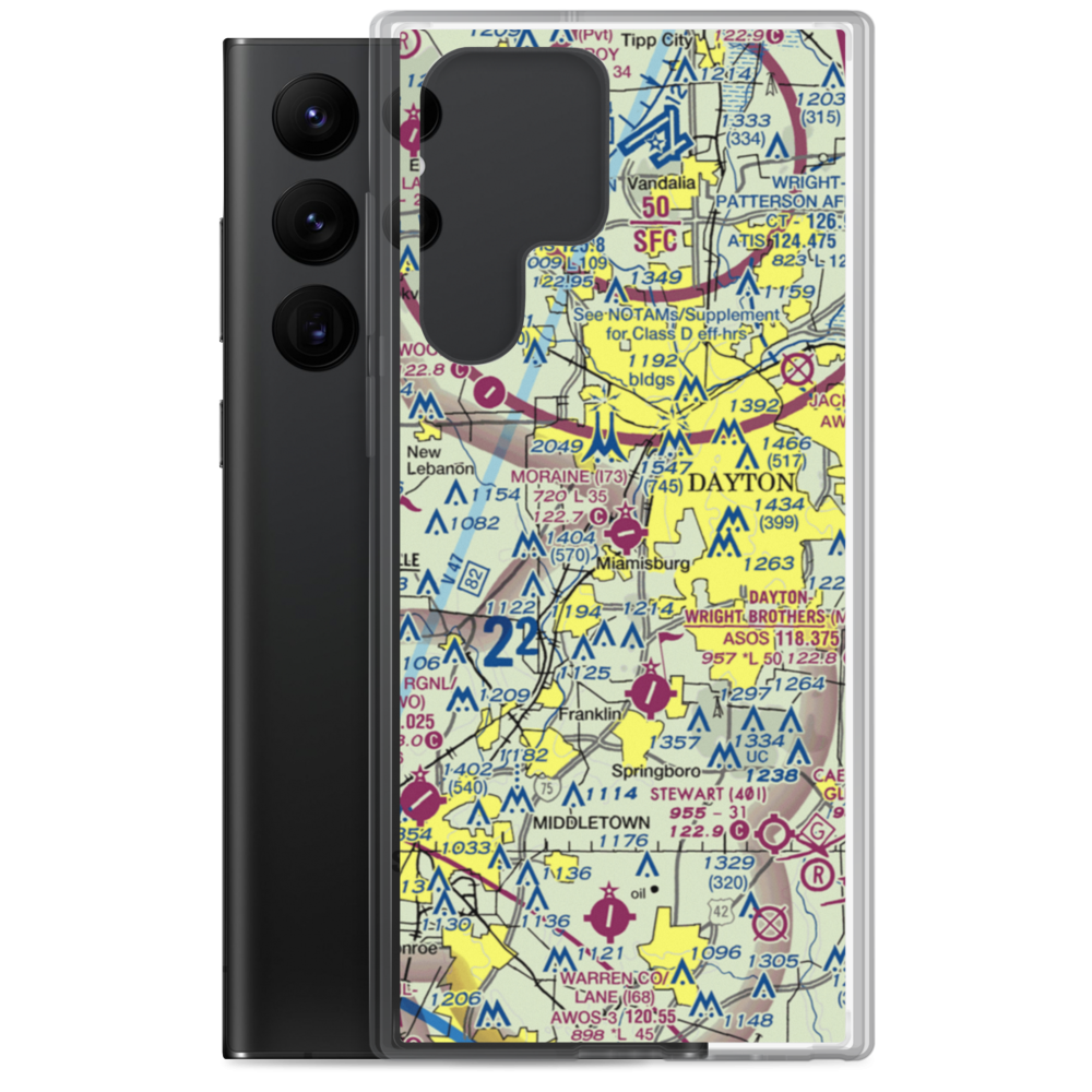 Moraine Air Park (I73) VFR Sectional Samsung Case Samsung Galaxy S22 Ultra model shown