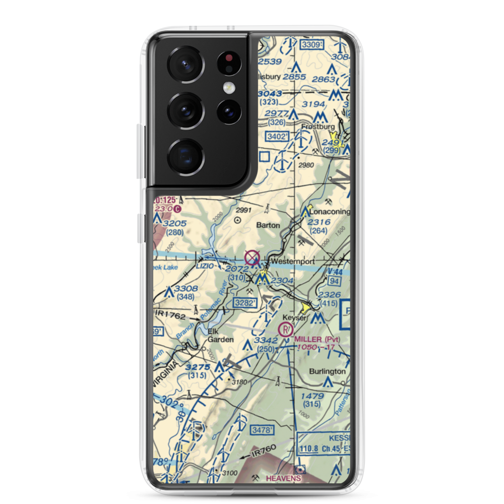Moran Field (MD99) VFR Sectional Samsung Case Samsung Galaxy S21 Ultra model shown