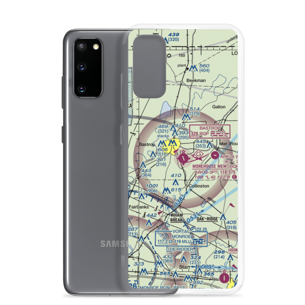 Morehouse Memorial Airport (BQP) VFR Sectional Samsung Case Samsung Galaxy S20 model shown