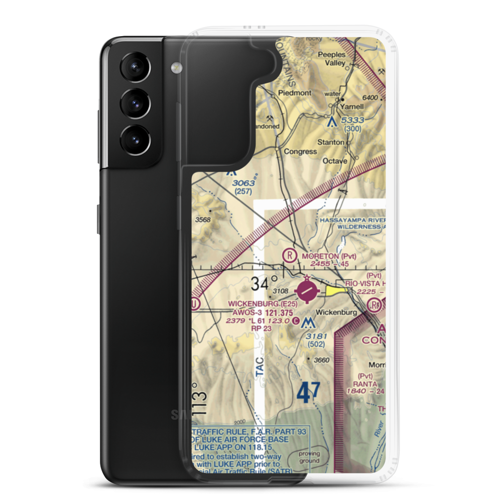Moreton Airpark (23AZ) VFR Sectional Samsung Case Samsung Galaxy S21 Plus model shown