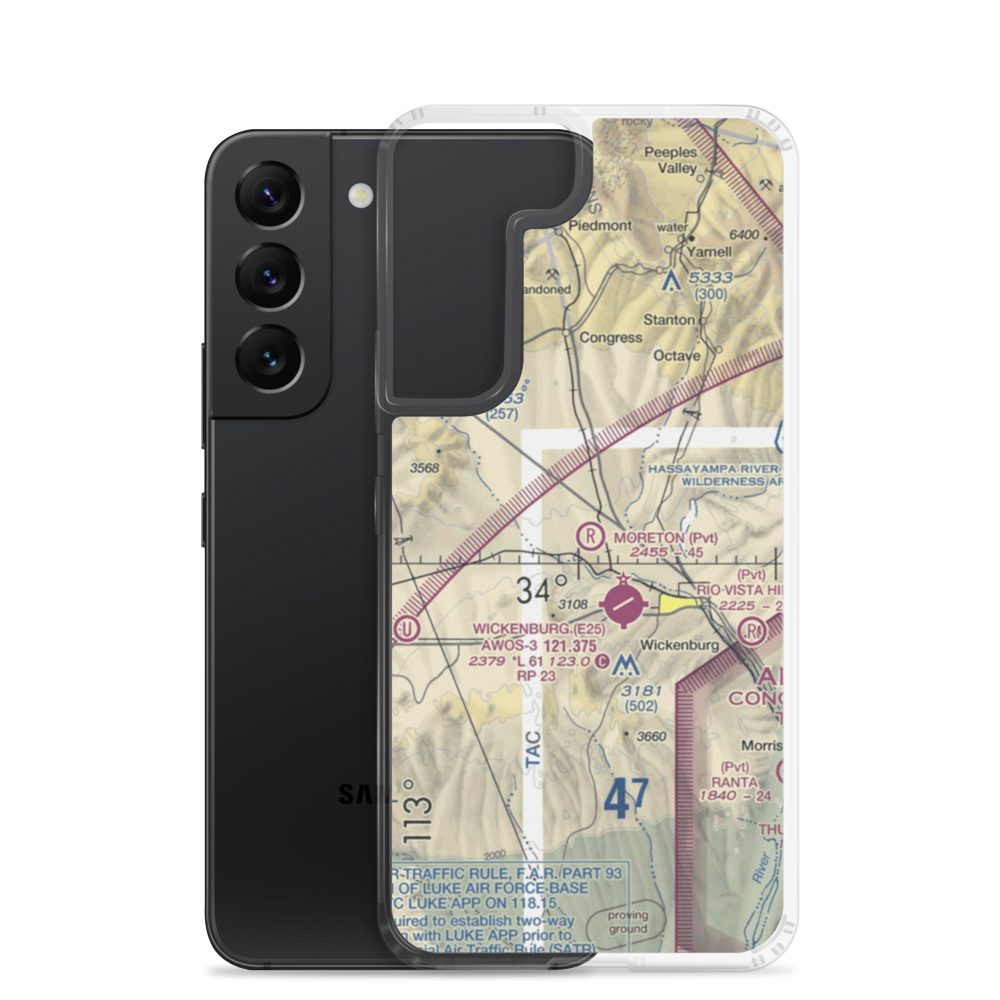 Moreton Airpark (23AZ) VFR Sectional Samsung Case Samsung Galaxy S22 model shown