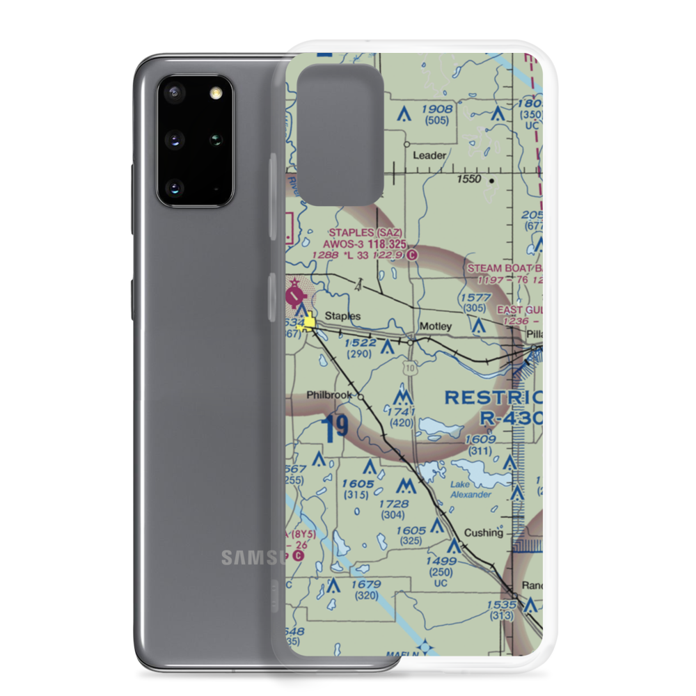 Morey's Airport (22Y) VFR Sectional Samsung Case Samsung Galaxy S20 Plus model shown