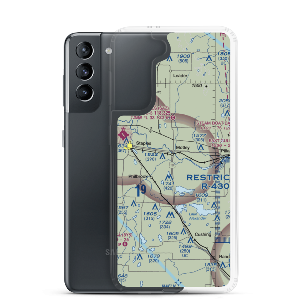 Morey's Airport (22Y) VFR Sectional Samsung Case Samsung Galaxy S21 model shown