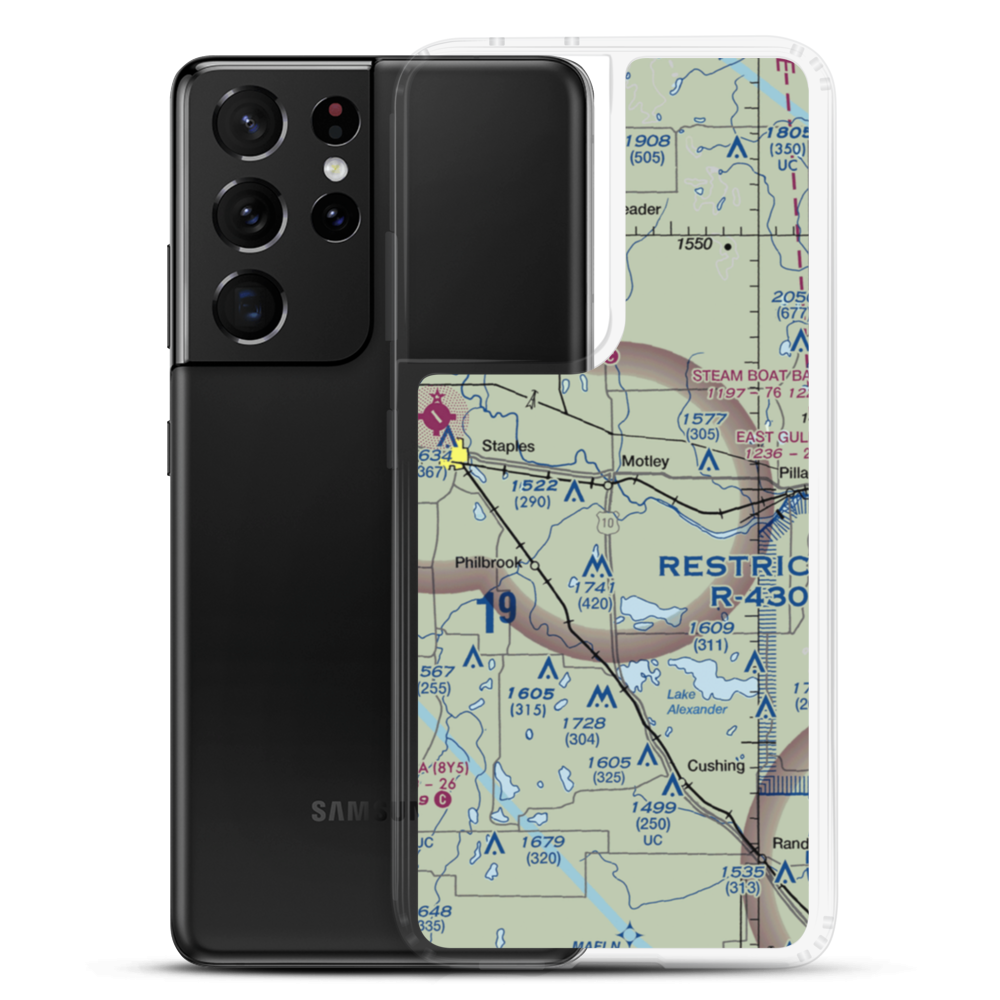 Morey's Airport (22Y) VFR Sectional Samsung Case Samsung Galaxy S21 Ultra model shown