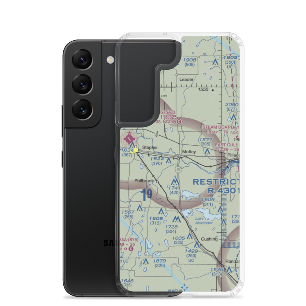 Morey's Airport (22Y) VFR Sectional Samsung Case Samsung Galaxy S22 model shown