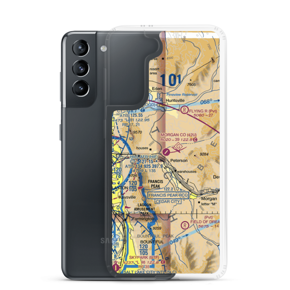 Morgan County Airport (42U) VFR Sectional Samsung Case Samsung Galaxy S21 model shown