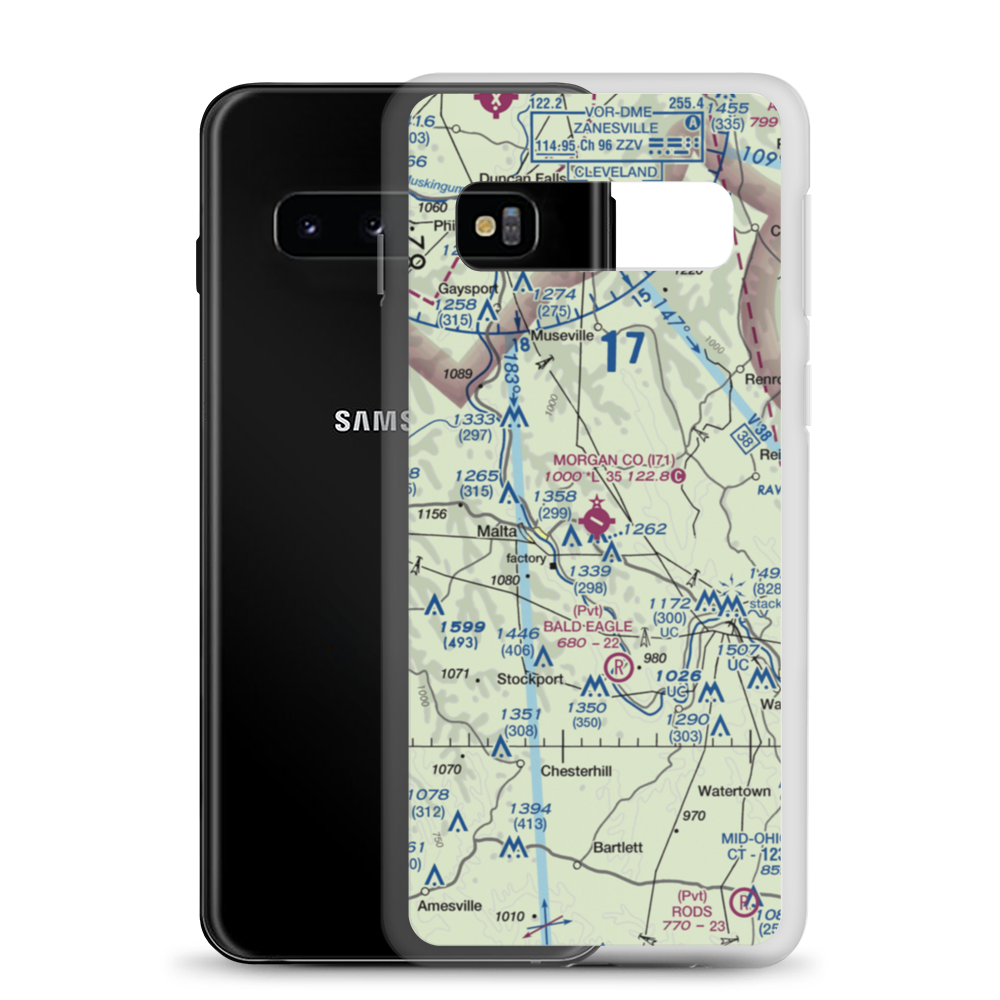 Morgan County Airport (I71) VFR Sectional Samsung Case Samsung Galaxy S10 model shown