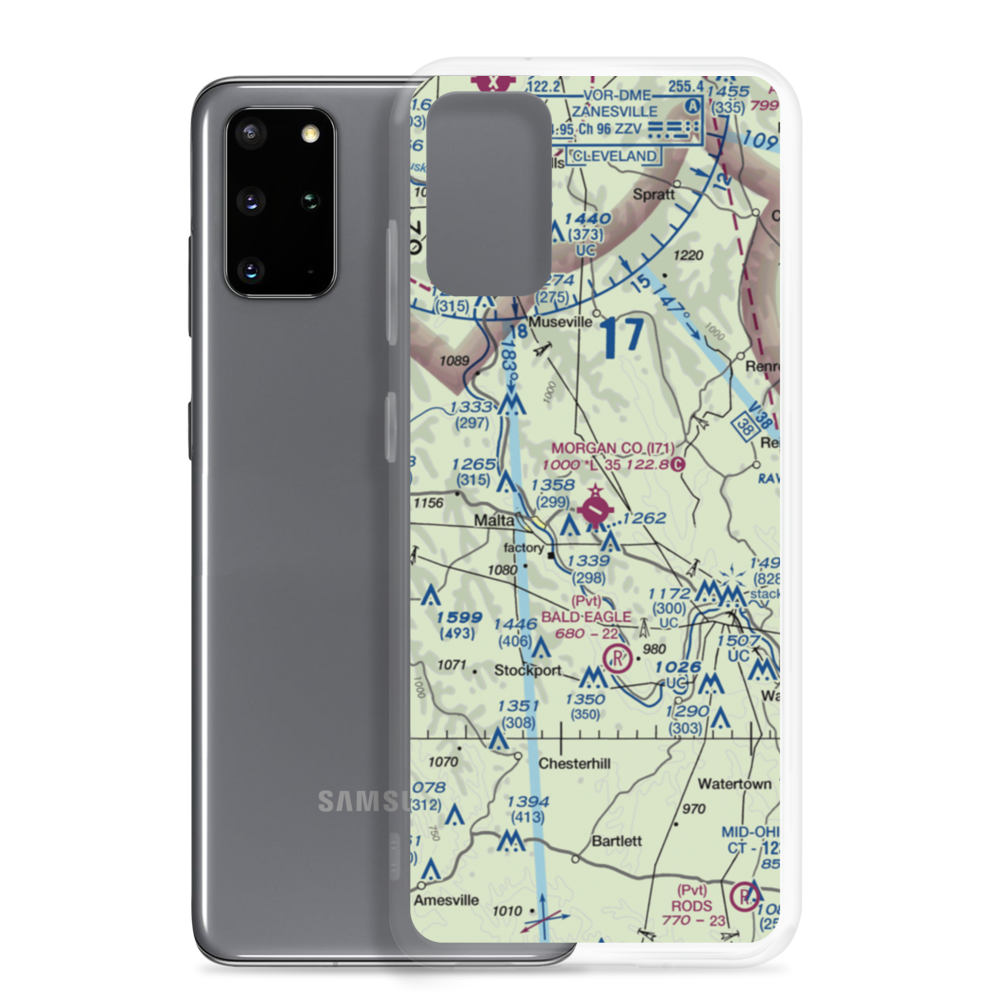 Morgan County Airport (I71) VFR Sectional Samsung Case Samsung Galaxy S20 Plus model shown