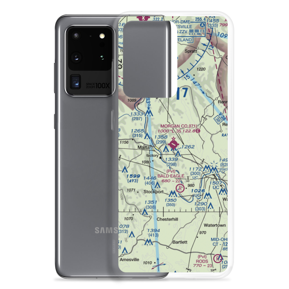 Morgan County Airport (I71) VFR Sectional Samsung Case Samsung Galaxy S20 Ultra model shown
