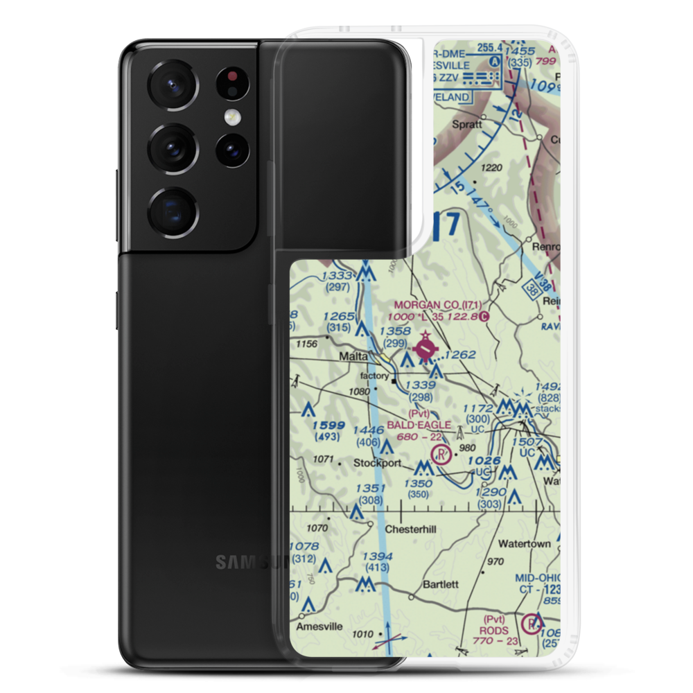 Morgan County Airport (I71) VFR Sectional Samsung Case Samsung Galaxy S21 Ultra model shown