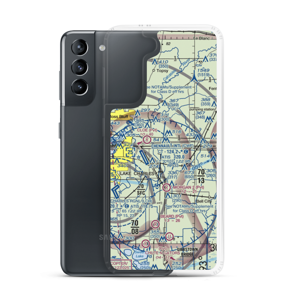 Morgan Crop Service Airport (3LA9) VFR Sectional Samsung Case Samsung Galaxy S21 model shown