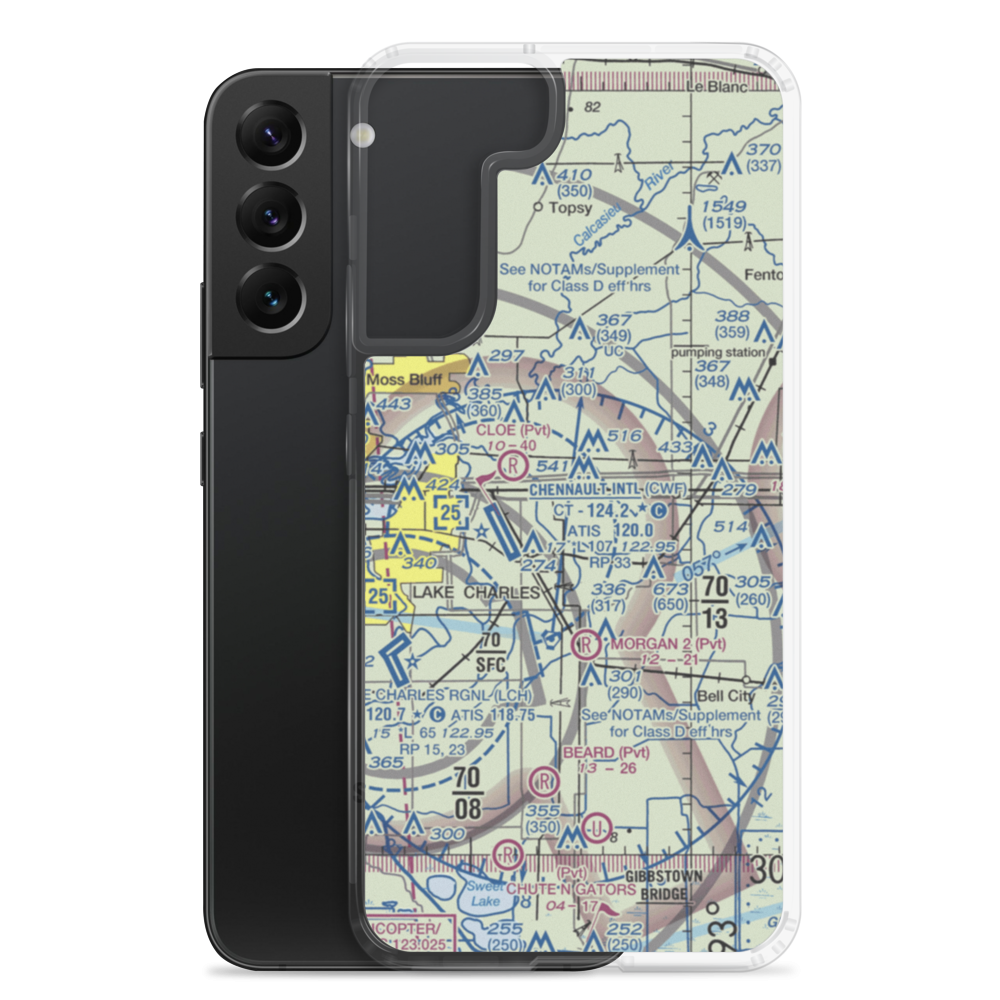 Morgan Crop Service Airport (3LA9) VFR Sectional Samsung Case Samsung Galaxy S22 Plus model shown