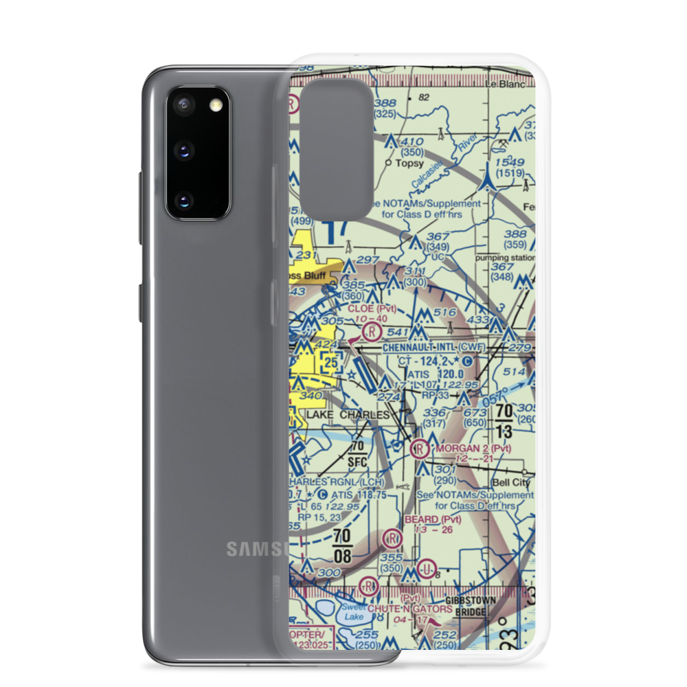 Morgan Crop Service Airport (3LA9) VFR Sectional Samsung Case Samsung Galaxy S20 model shown