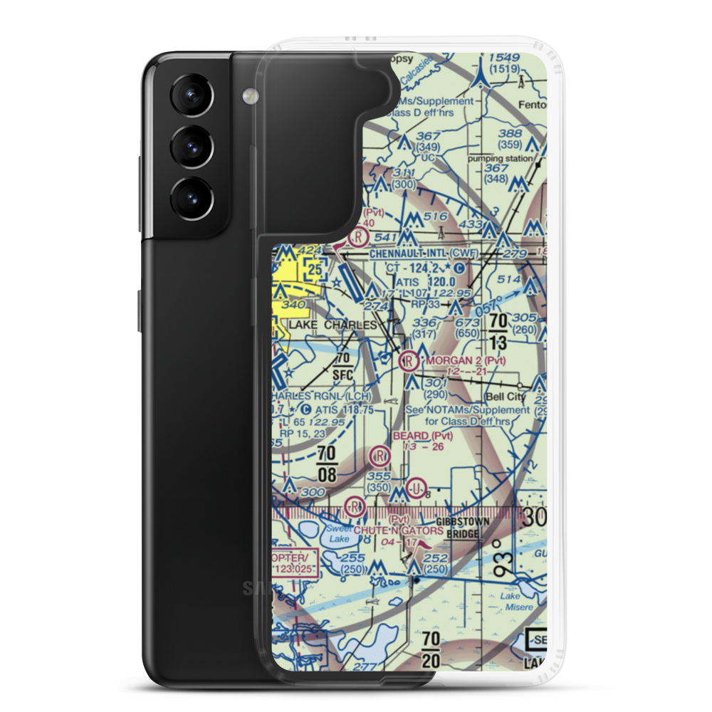 Morgan Crop Service Nr 2 Airport (3LA6) VFR Sectional Samsung Case Samsung Galaxy S21 Plus model shown