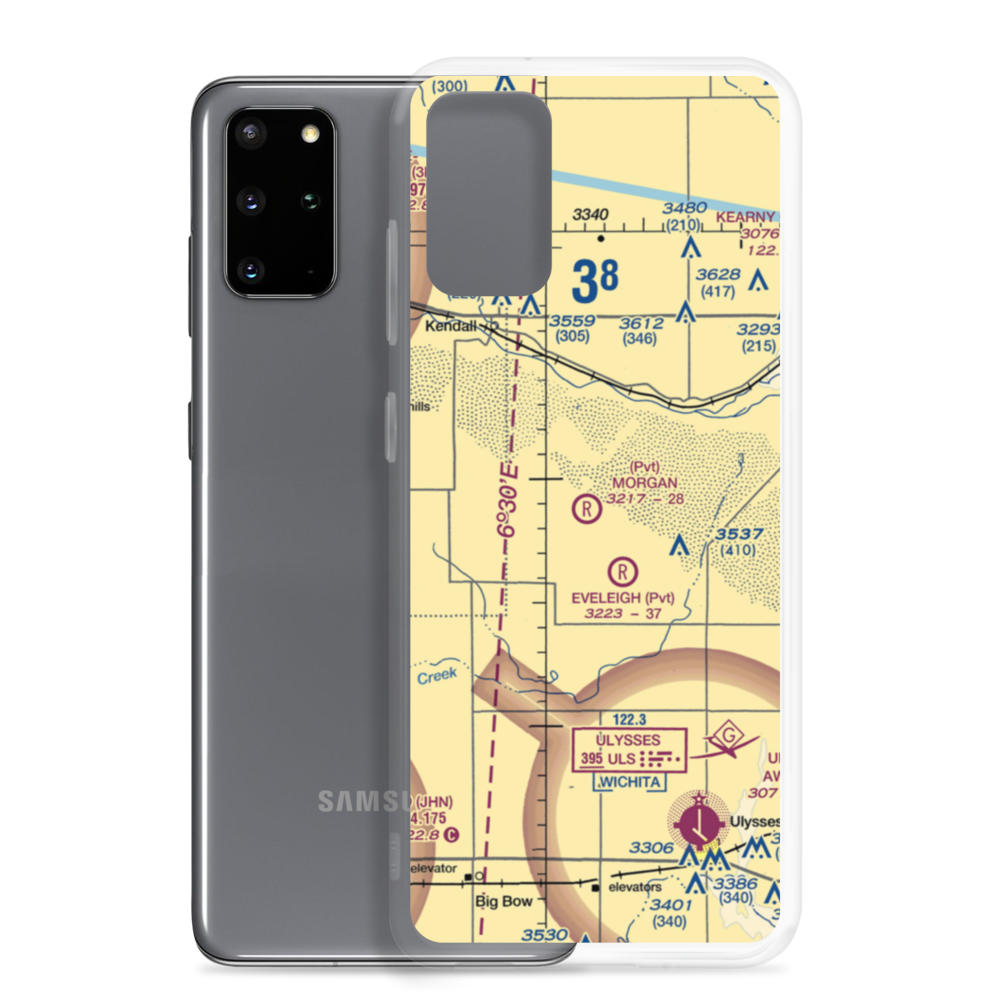 Morgan Farms Airport (8KS0) VFR Sectional Samsung Case Samsung Galaxy S20 Plus model shown
