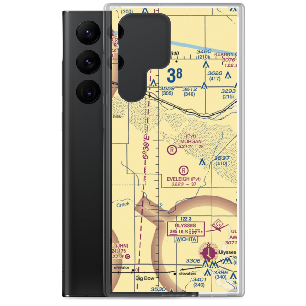 Morgan Farms Airport (8KS0) VFR Sectional Samsung Case Samsung Galaxy S22 Ultra model shown