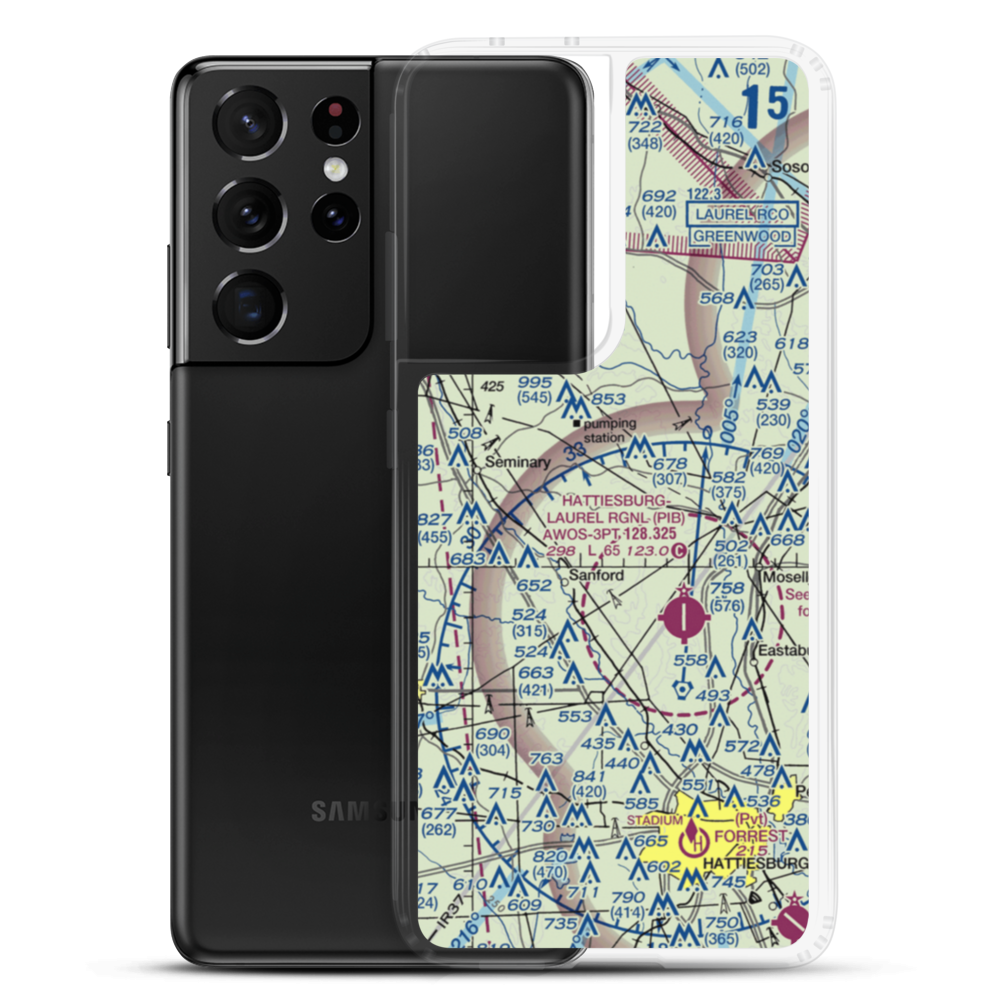 Morgan Field (0MS2) VFR Sectional Samsung Case Samsung Galaxy S21 Ultra model shown