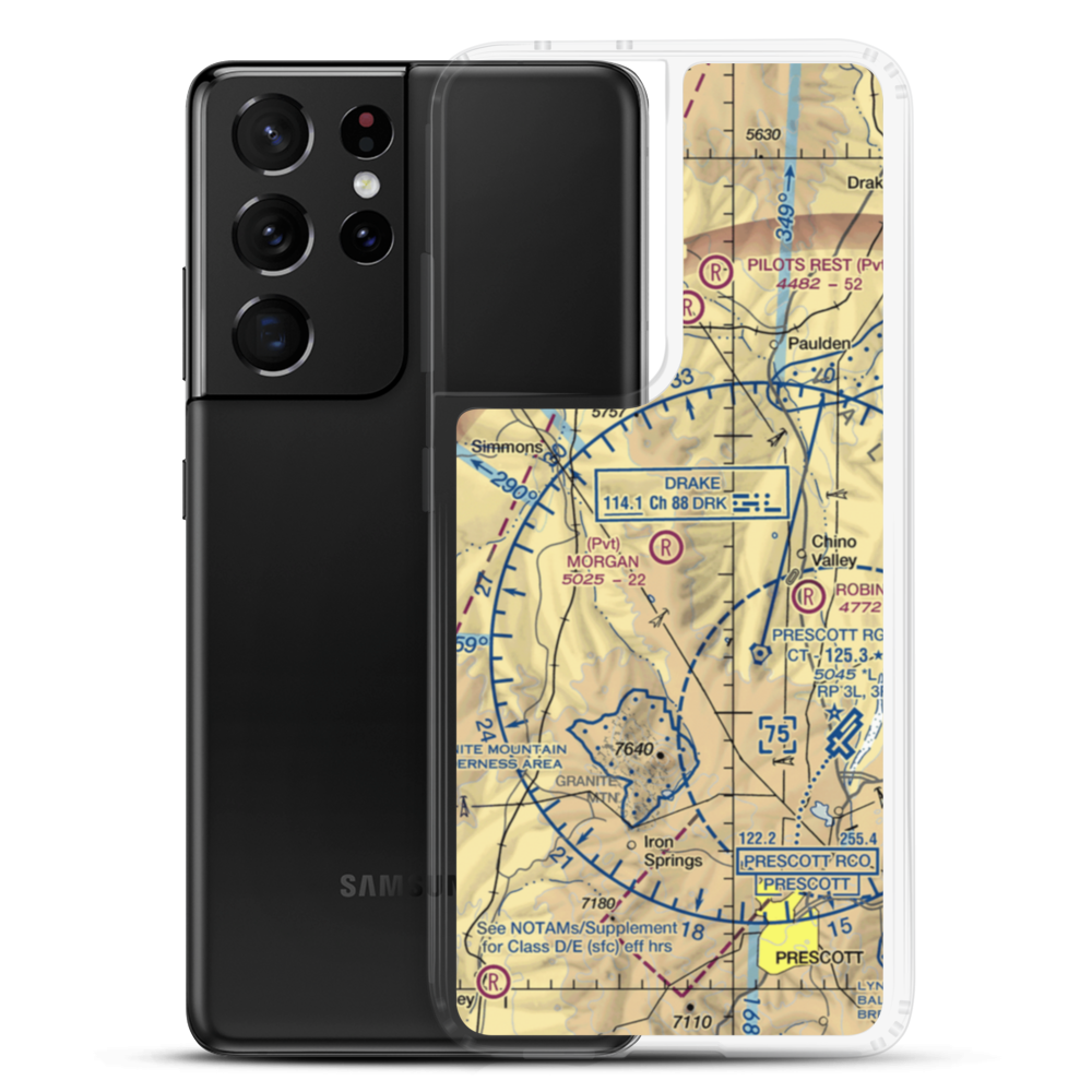 Morgan Ranch Airstrip (AZ46) VFR Sectional Samsung Case Samsung Galaxy S21 Ultra model shown