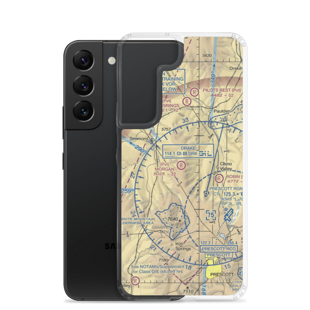 Morgan Ranch Airstrip (AZ46) VFR Sectional Samsung Case Samsung Galaxy S22 model shown