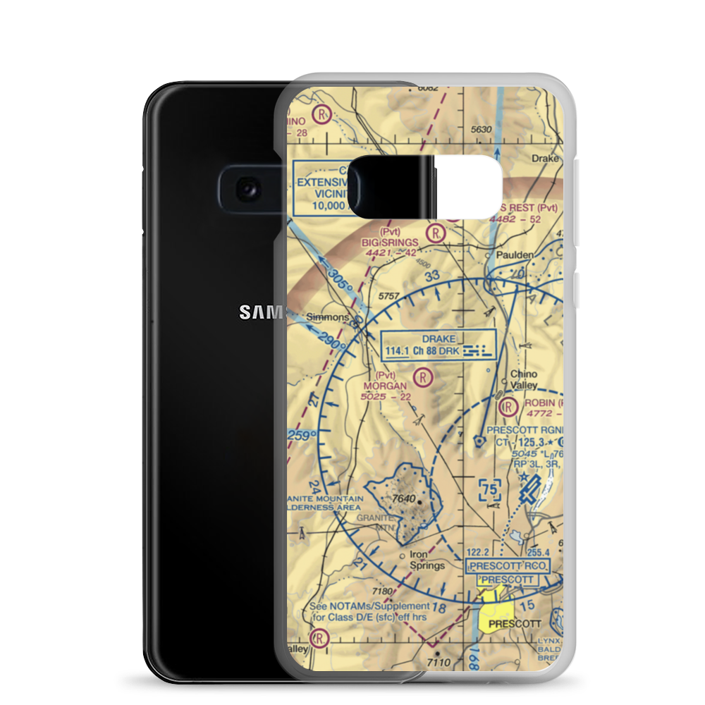 Morgan Ranch Airstrip (AZ46) VFR Sectional Samsung Case Samsung Galaxy S10e model shown