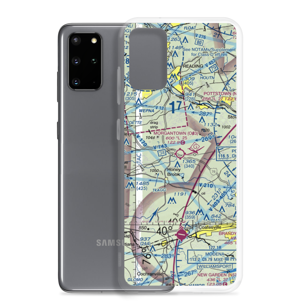 Morgantown Airport (O03) VFR Sectional Samsung Case Samsung Galaxy S20 Plus model shown