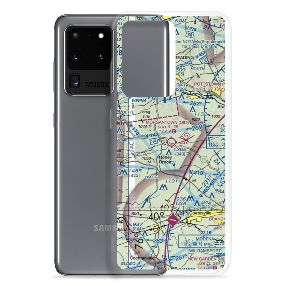 Morgantown Airport (O03) VFR Sectional Samsung Case Samsung Galaxy S20 Ultra model shown