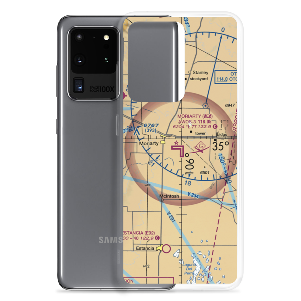 Moriarty Municipal Airport (0E0) VFR Sectional Samsung Case Samsung Galaxy S20 Ultra model shown