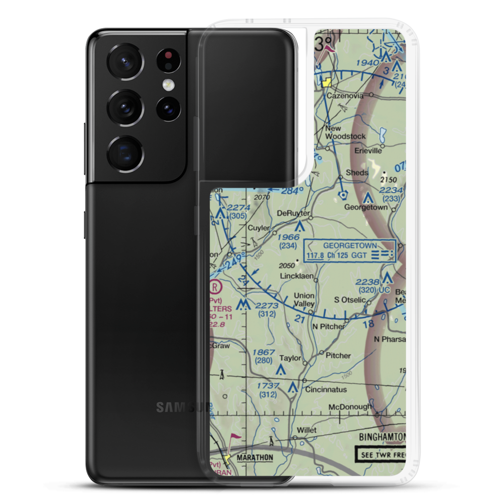 Morin Airport (7NK7) VFR Sectional Samsung Case Samsung Galaxy S21 Ultra model shown