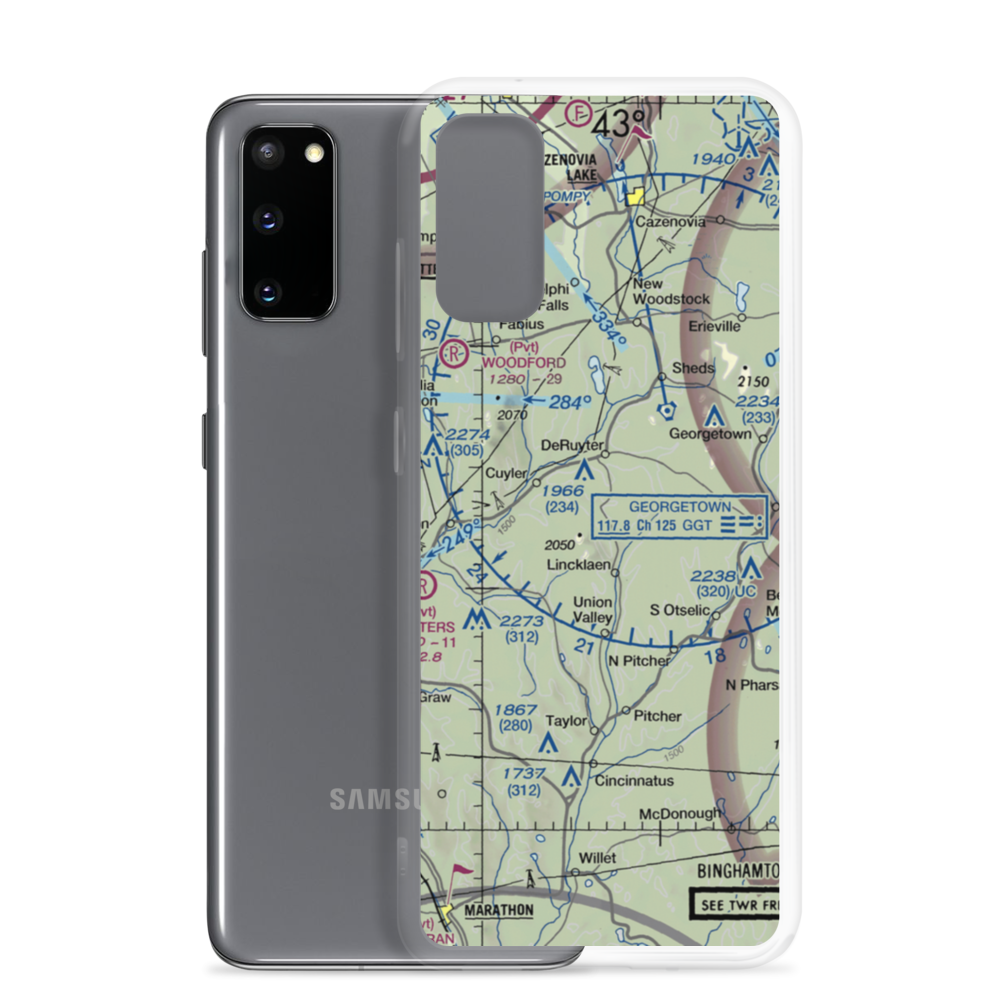 Morin Airport (7NK7) VFR Sectional Samsung Case Samsung Galaxy S20 model shown