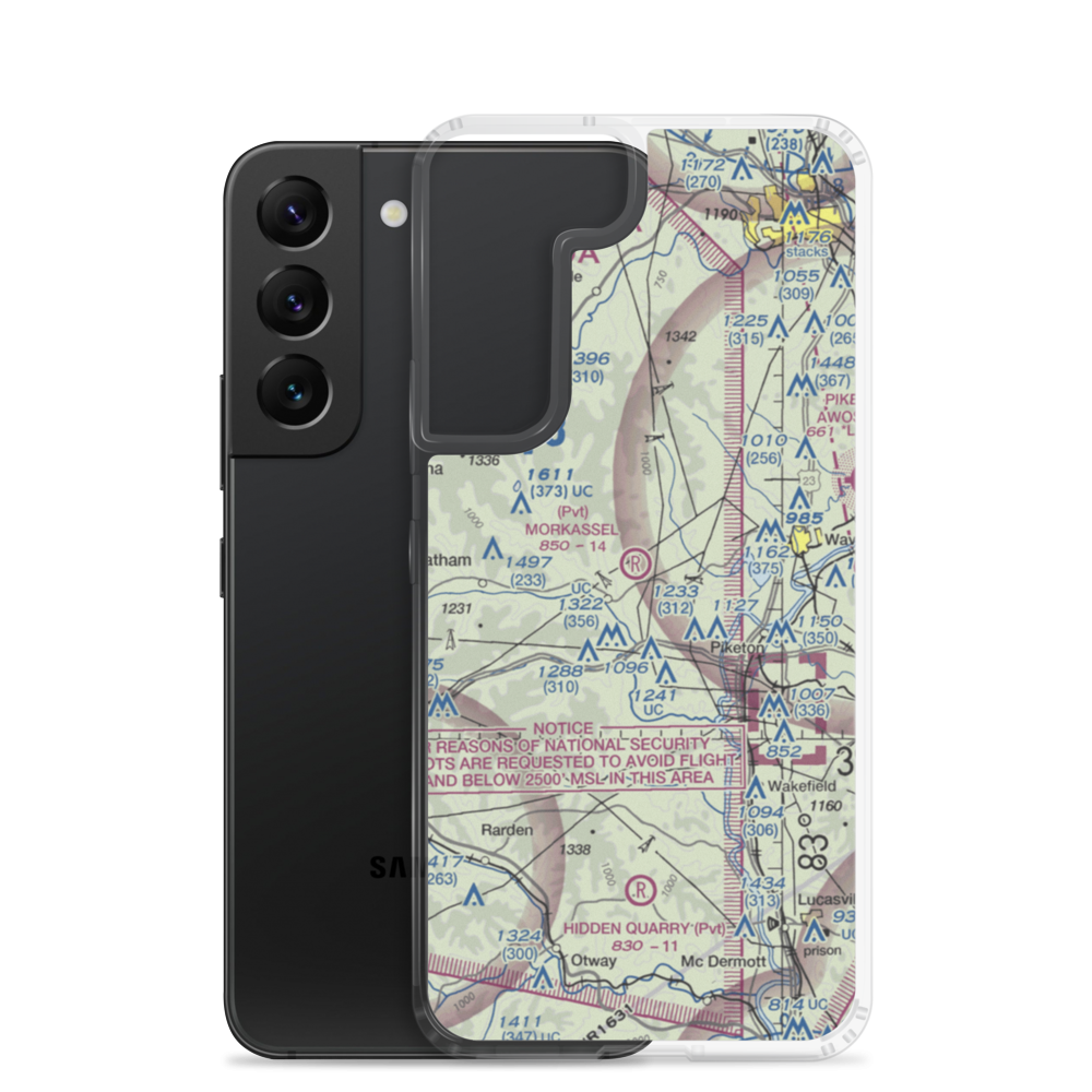 Morkassel Field (8OI9) VFR Sectional Samsung Case Samsung Galaxy S22 model shown