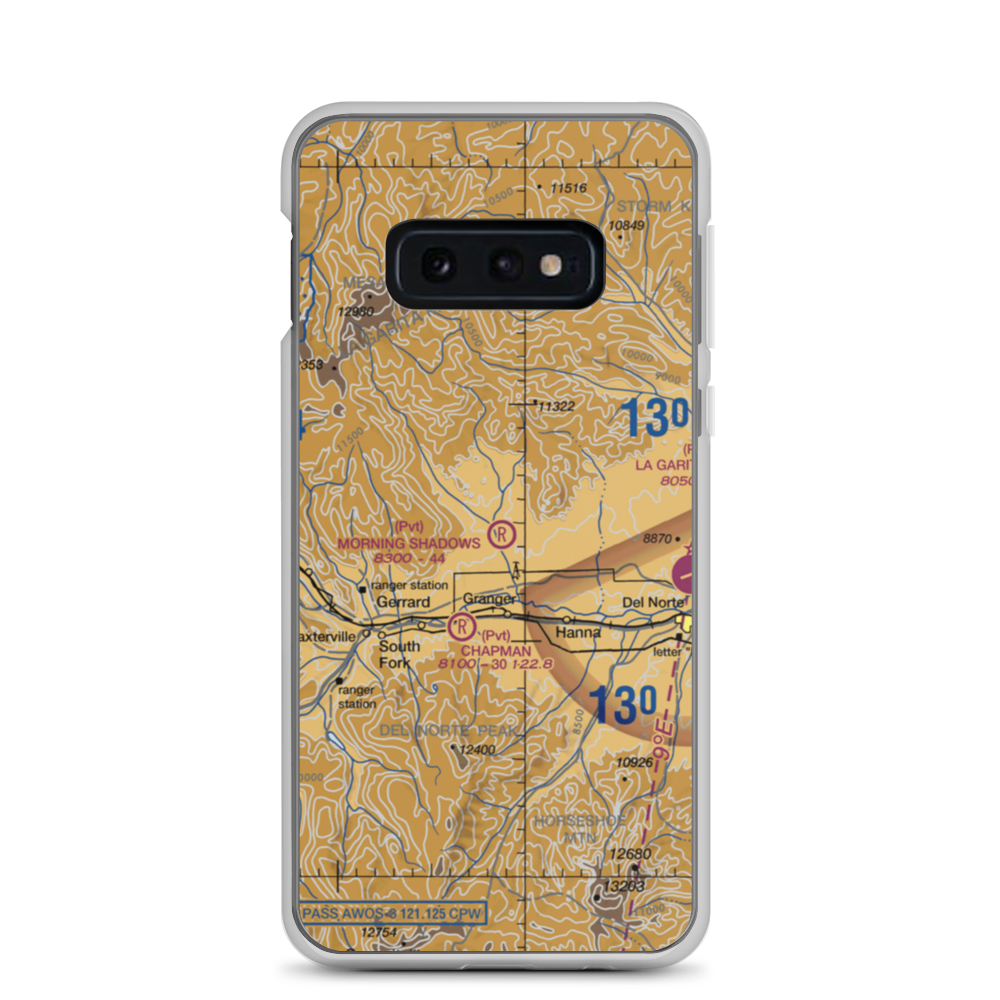 Morning Shadows Ranch Airport (CD69) VFR Sectional Samsung Case Samsung Galaxy S10e model shown