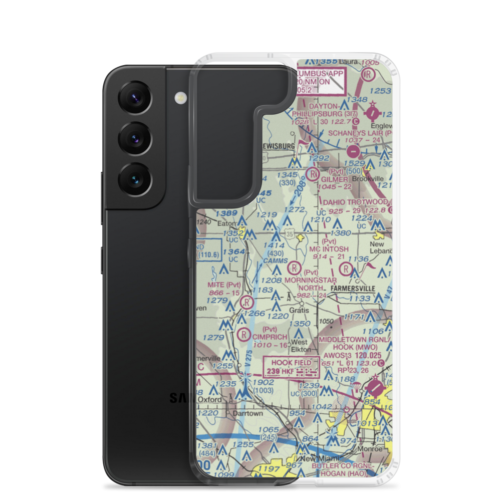 Morningstar North Airport (3OH1) VFR Sectional Samsung Case Samsung Galaxy S22 model shown