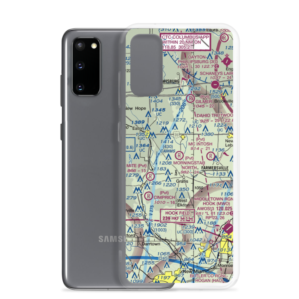 Morningstar North Airport (3OH1) VFR Sectional Samsung Case Samsung Galaxy S20 model shown