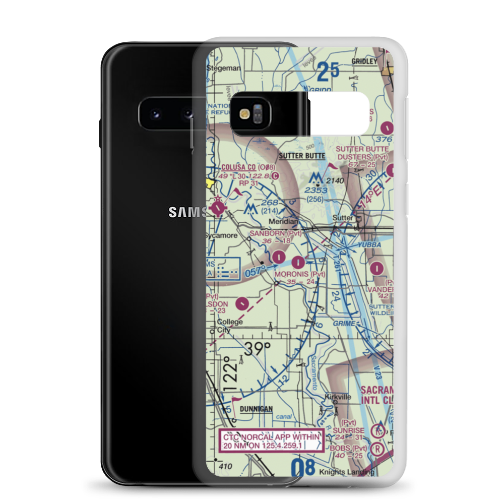 Moronis Airport (92CL) VFR Sectional Samsung Case Samsung Galaxy S10 model shown