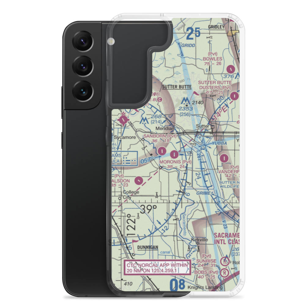 Moronis Airport (92CL) VFR Sectional Samsung Case Samsung Galaxy S22 Plus model shown