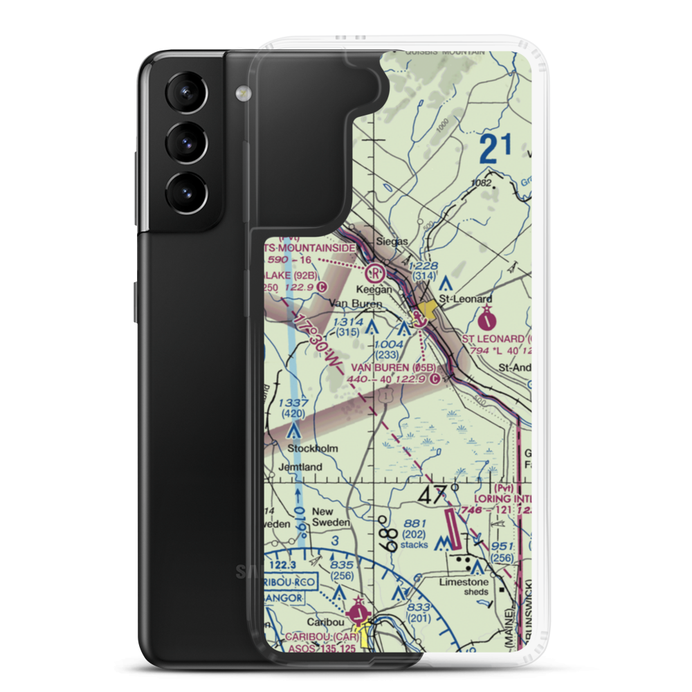 Morrill Airpark (ME67) VFR Sectional Samsung Case Samsung Galaxy S21 Plus model shown
