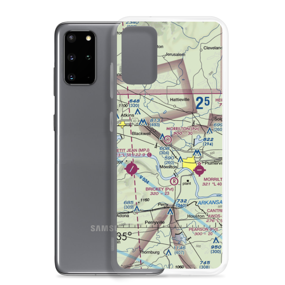 Morrilton Airport (07AR) VFR Sectional Samsung Case Samsung Galaxy S20 Plus model shown
