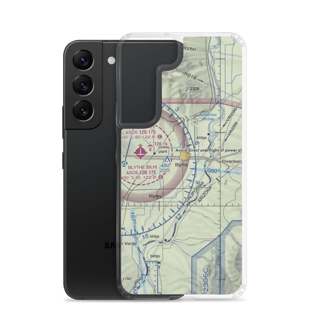 Morris Ag Air SW Airport (56CL) VFR Sectional Samsung Case Samsung Galaxy S22 model shown