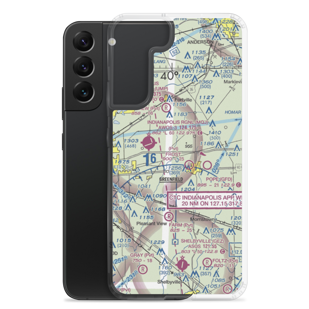 Morris Airport (1II8) VFR Sectional Samsung Case Samsung Galaxy S22 Plus model shown