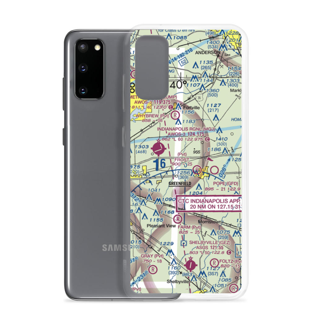 Morris Airport (1II8) VFR Sectional Samsung Case Samsung Galaxy S20 model shown